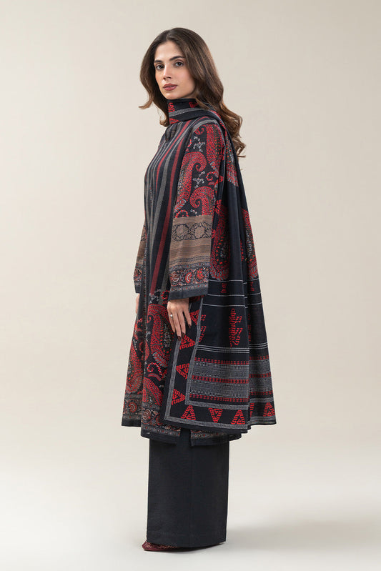 3 PIECE PRINTED SLUB KHADDAR SUIT-MIDNIGHT GLAM (UNSTITCHED)