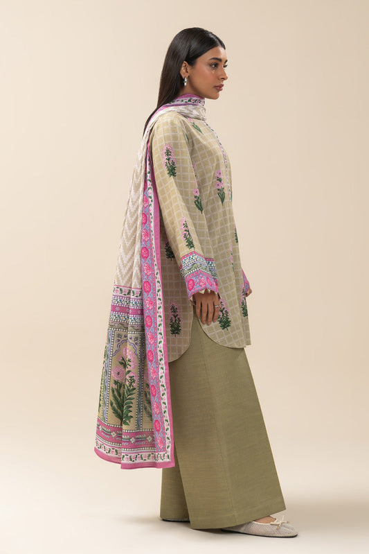 3 PIECE PRINTED SLUB KHADDAR SUIT-KINGS GARDEN (UNSTITCHED)