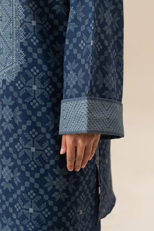 3 PIECE PRINTED SLUB KHADDAR SUIT-MIDNIGHT GLAM (UNSTITCHED)