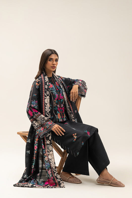 3 PIECE PRINTED SLUB KHADDAR SUIT-ONYX MYSTERY (UNSTITCHED)