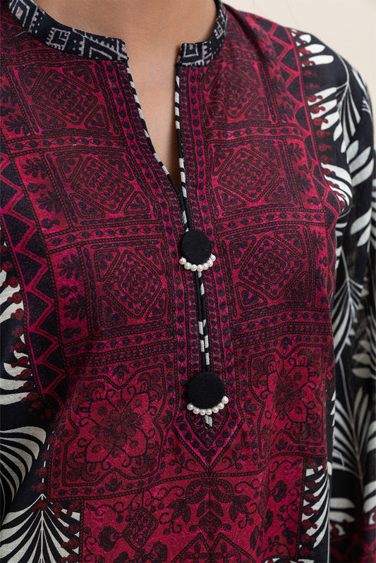 3 PIECE PRINTED SLUB KHADDAR SUIT-RAVEN GRACE