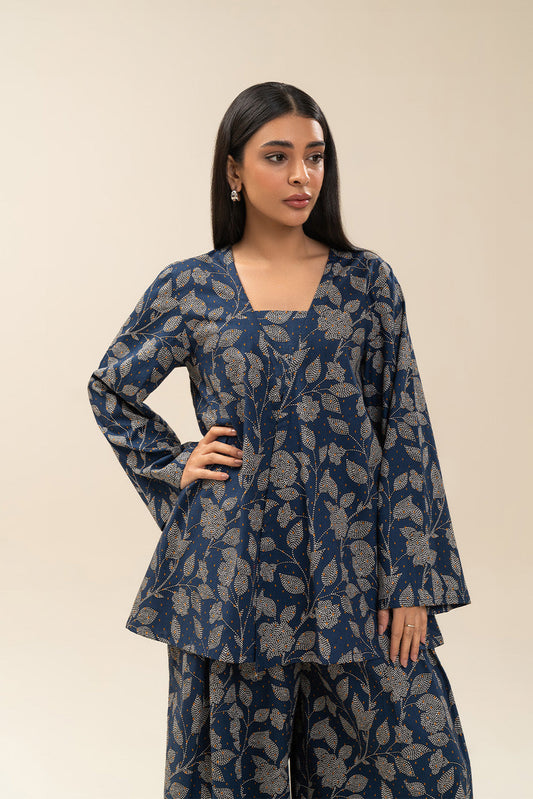 2 PIECE PRINTED CAMBRIC SUIT-FALL MIDNIGHTS (UNSTITCHED)