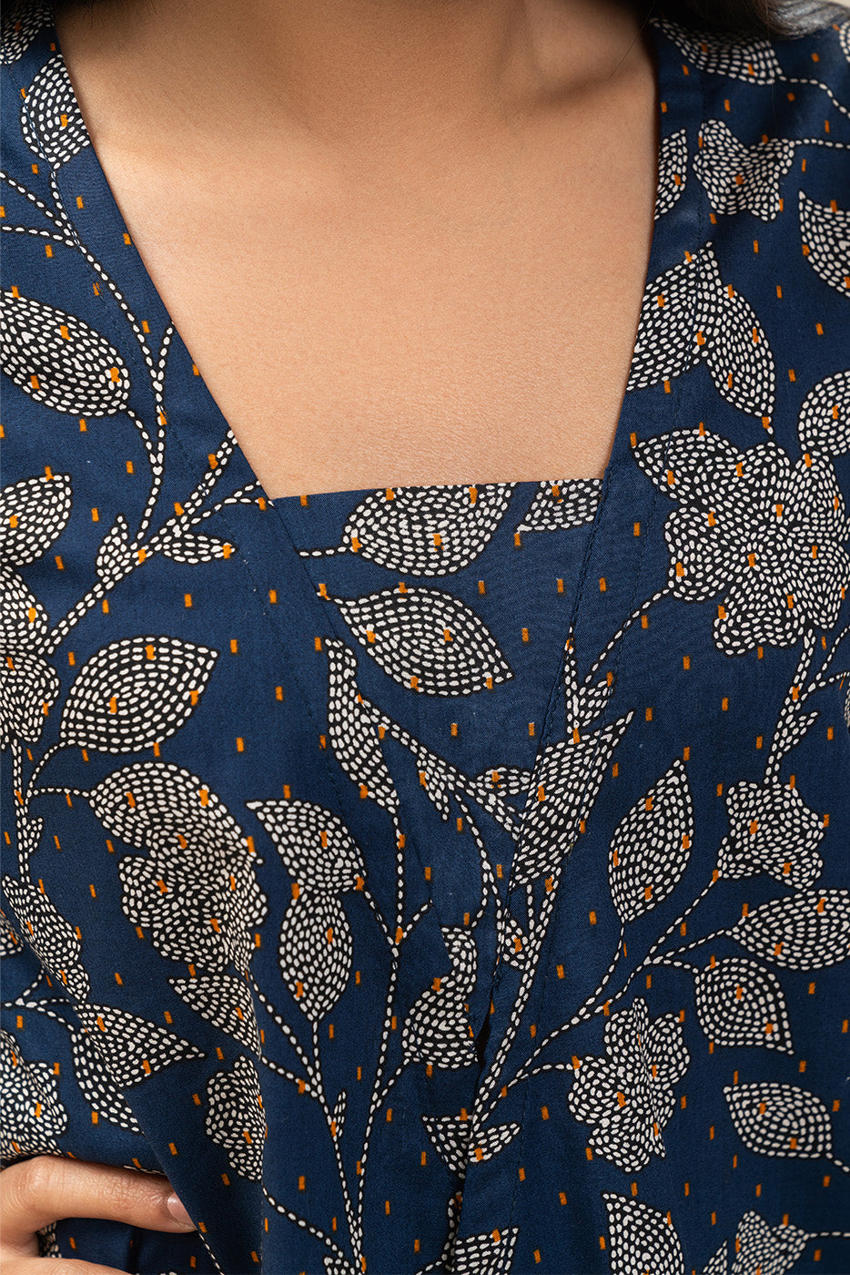 2 PIECE PRINTED CAMBRIC SUIT-FALL MIDNIGHTS (UNSTITCHED)