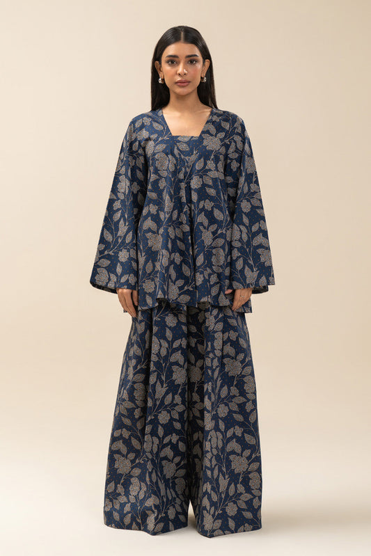 2 PIECE PRINTED CAMBRIC SUIT-FALL MIDNIGHTS (UNSTITCHED)