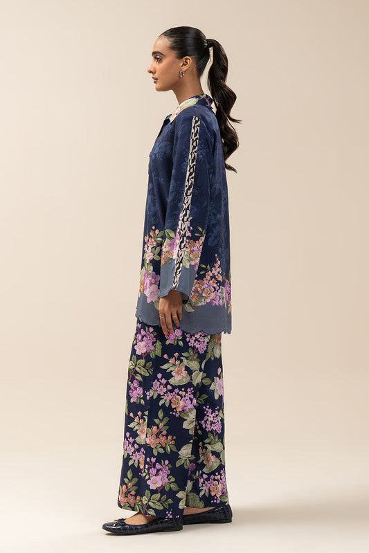 2 PIECE PRINTED LINEN SUIT-MIDNIGHT ORCHID (UNSTITCHED)