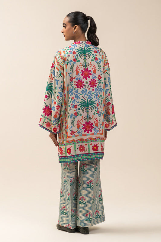 2 PIECE PRINTED LINEN SUIT-IVORY FROST (UNSTITCHED)