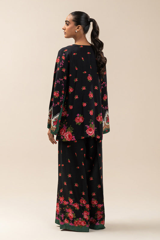 2 PIECE PRINTED LINEN SUIT-ROSEATE GLOW (UNSTITCHED)