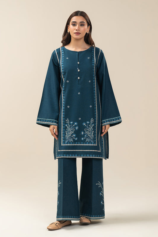 2 PIECE EMBROIDERED MULTI NAPS SUIT-BLUEBELL WHISPER (UNSTITCHED)