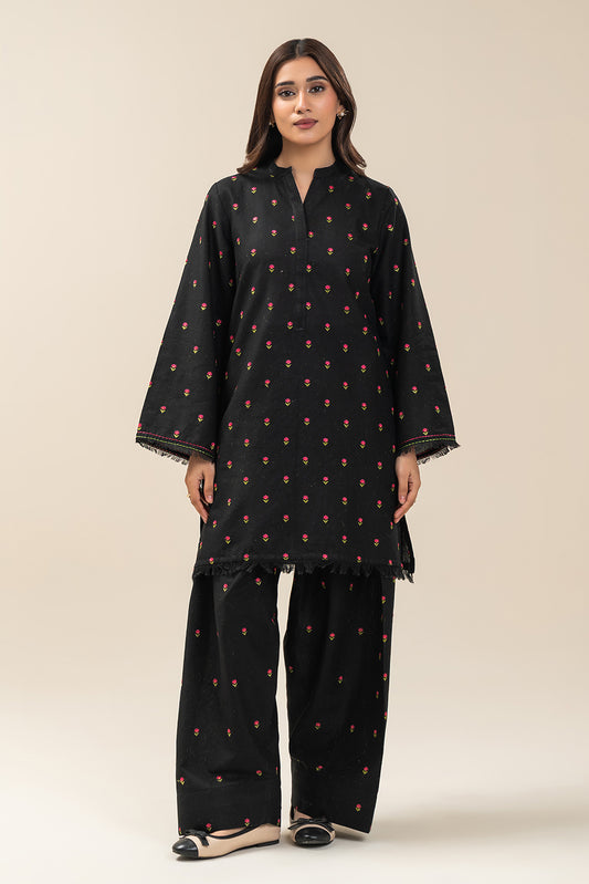 2 PIECE EMBROIDERED MULTI NAPS SUIT-MIDNIGHT BLOSSOM (UNSTITCHED)