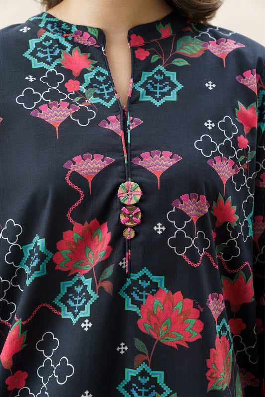 2 PIECE PRINTED CAMBRIC SUIT (PRET)