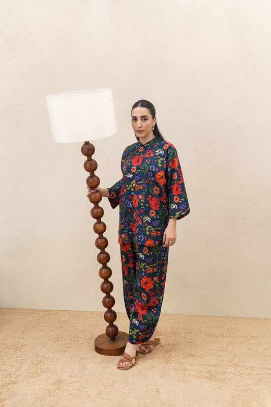 2 PIECE PRINTED CAMBRIC SUIT (PRET)