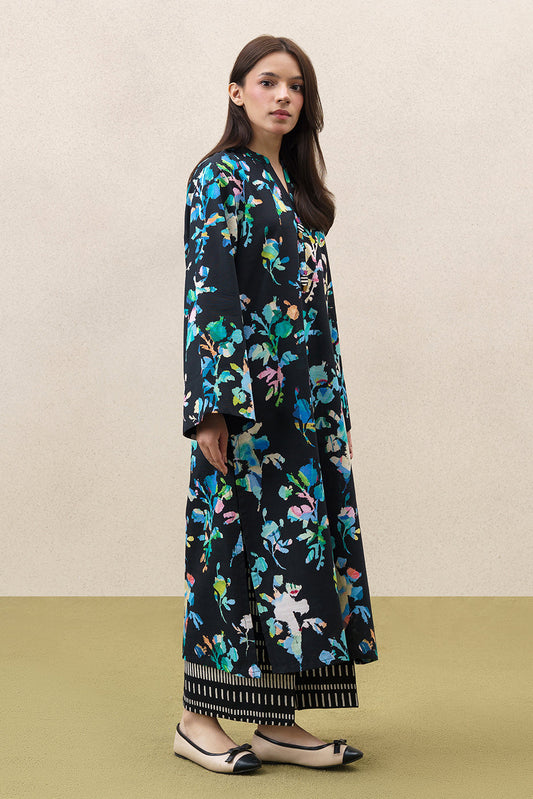 PRINTED SLUB KHADDAR SHIRT (PRET)