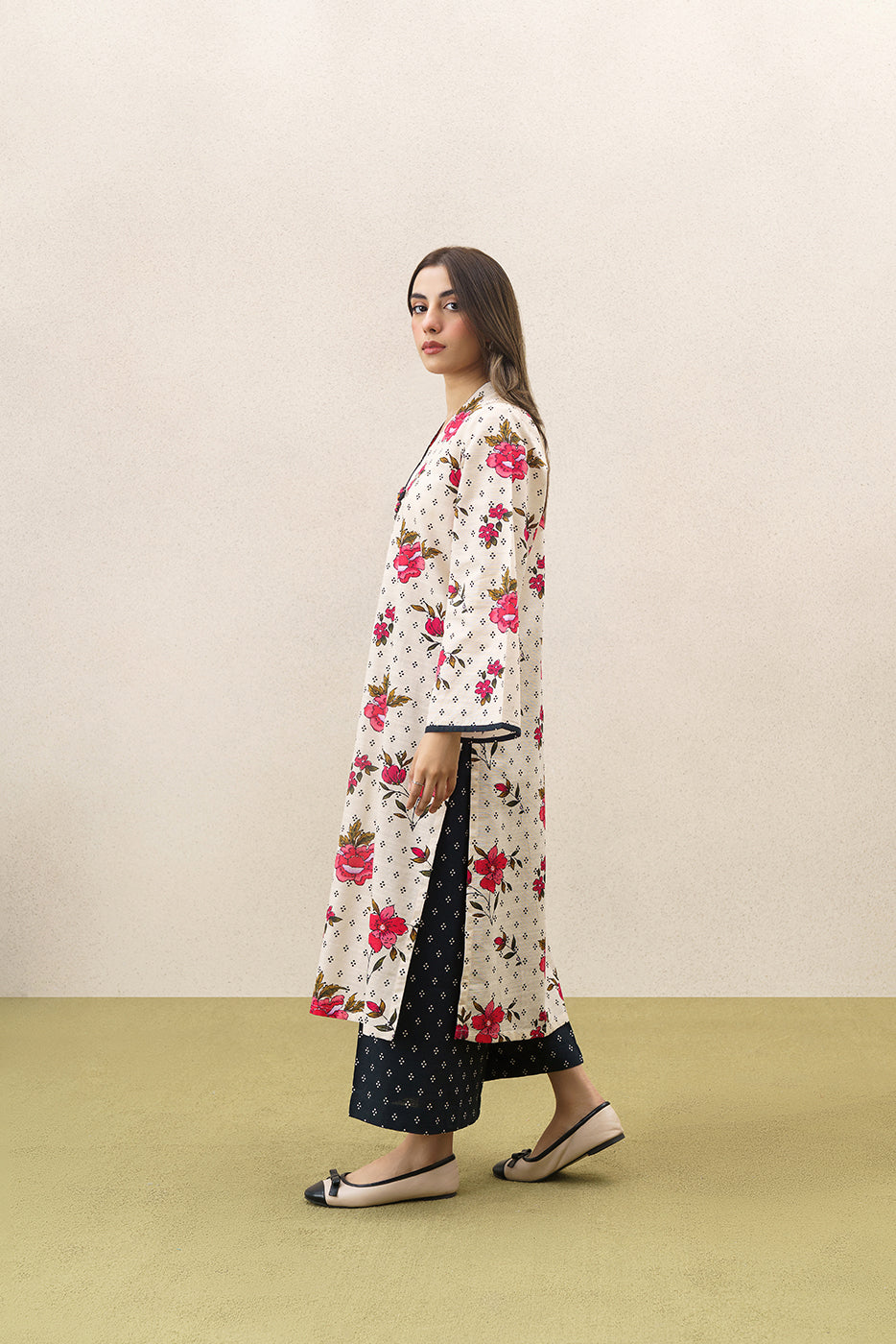 PRINTED SLUB KHADDAR SHIRT (PRET)