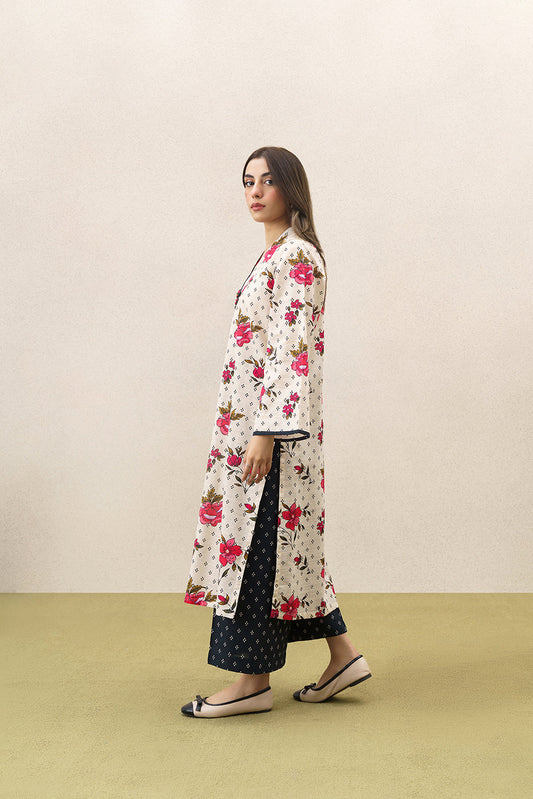 PRINTED SLUB KHADDAR SHIRT (PRET)