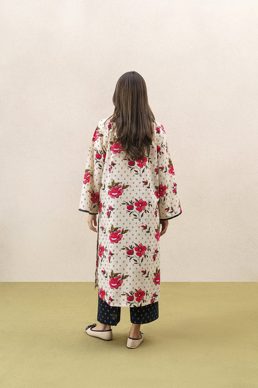 PRINTED SLUB KHADDAR SHIRT (PRET)