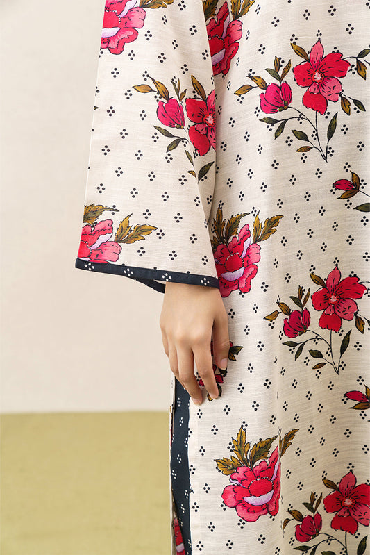 2 PIECE PRINTED SLUB KHADDAR SUIT (PRET)