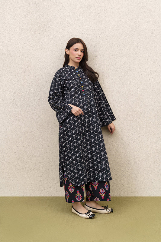 2 PIECE PRINTED SLUB KHADDAR SUIT (PRET)