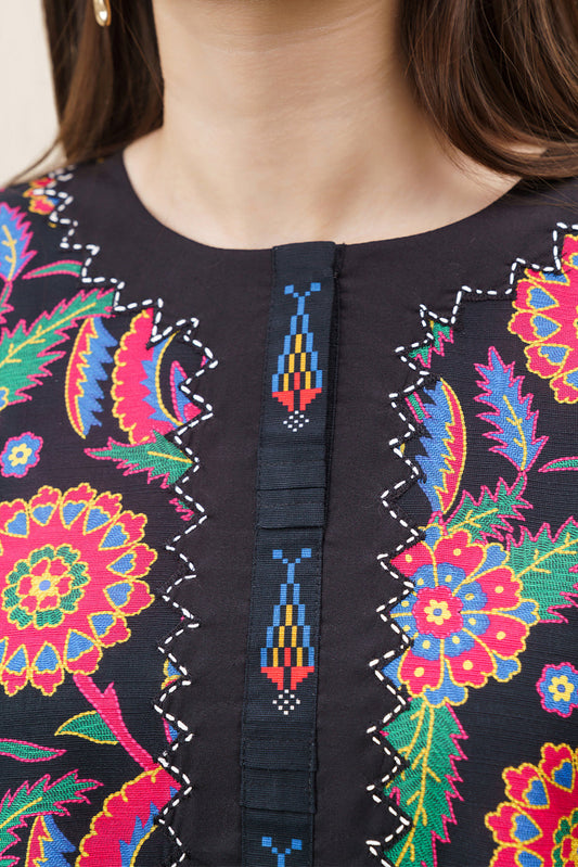 2 PIECE PRINTED SLUB KHADDAR SUIT (PRET)