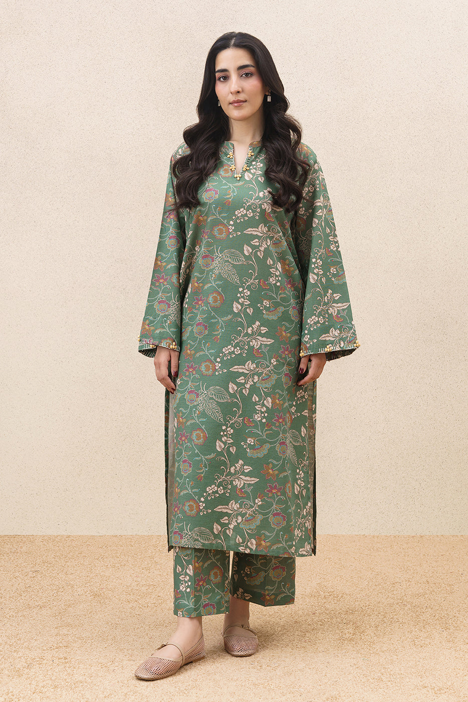 2 PIECE PRINTED SLUB KHADDAR SUIT (PRET)