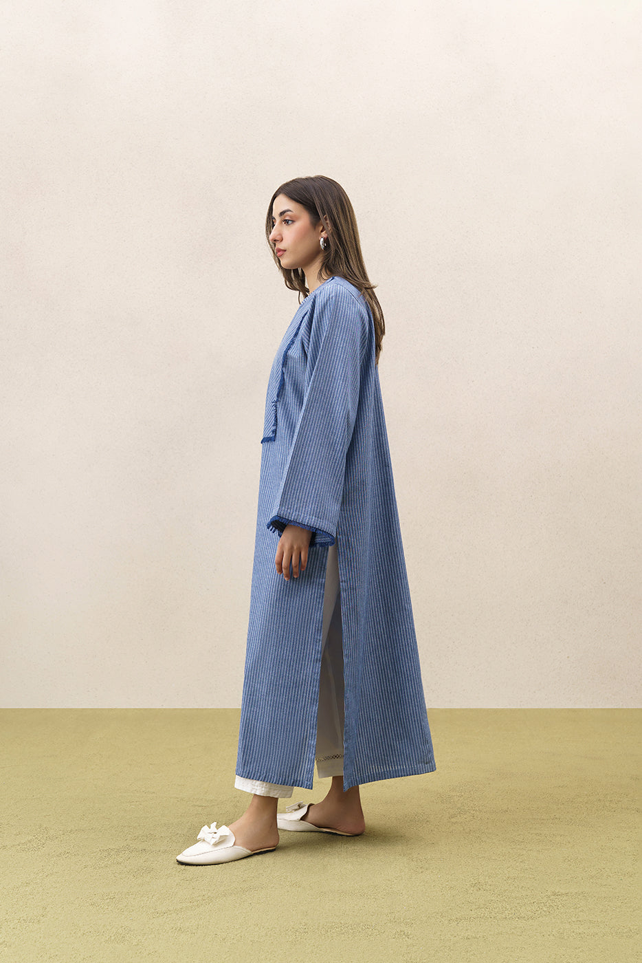 SOLID YARN DYED STRIPE SHIRT (PRET)