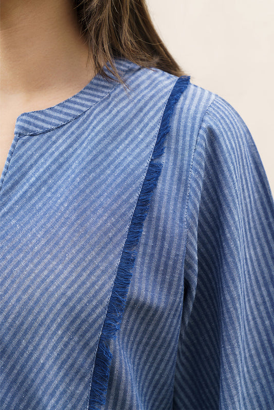 SOLID YARN DYED STRIPE SHIRT (PRET)