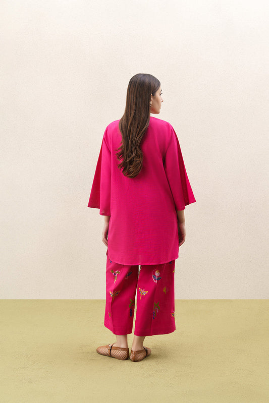 2 PIECE EMBROIDERED TWO WAY SLUB SUIT (PRET)