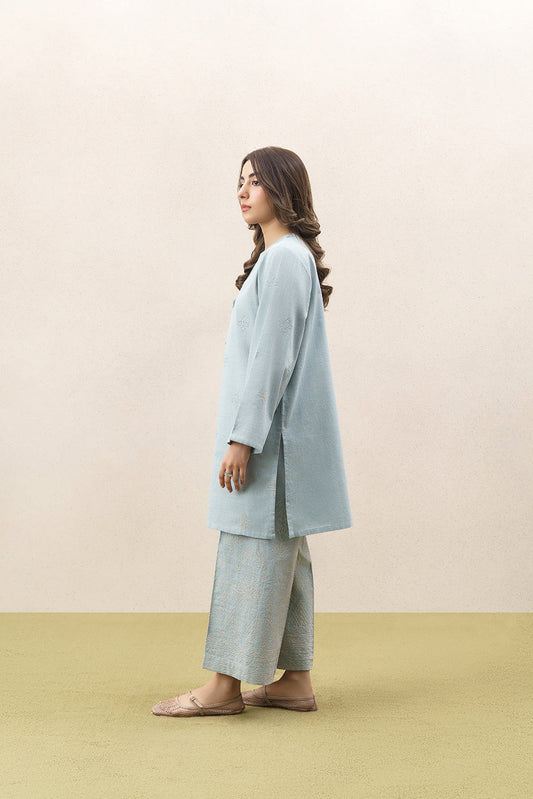 2 PIECE EMBROIDERED TWO WAY SLUB SUIT (PRET)
