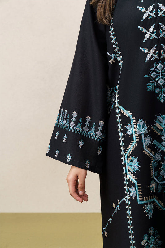 2 PIECE EMBROIDERED SLUB KHADDAR SUIT (PRET)