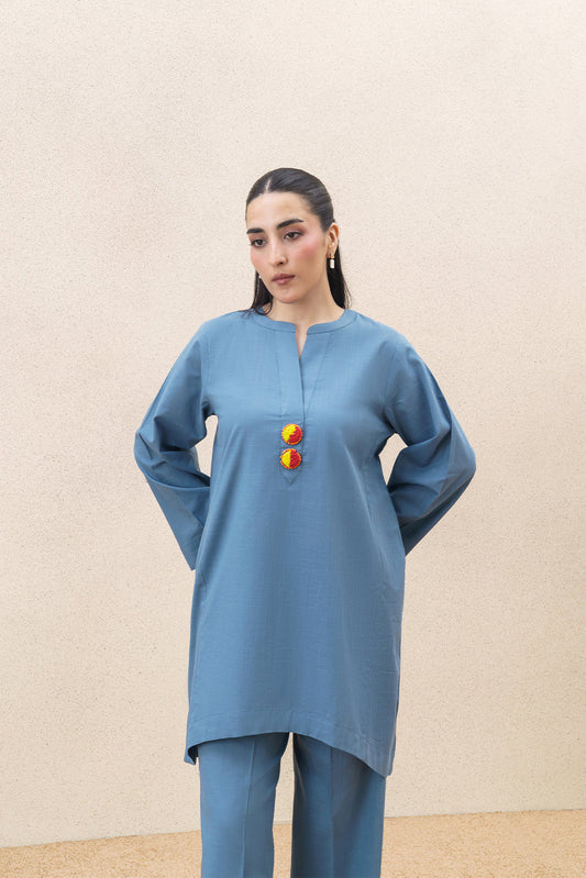 2 PIECE SOLID YARN DYED SUIT (PRET)