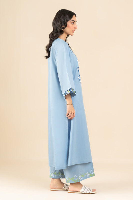 2 PIECE EMBROIDERED DOBBY SUIT (PRET)