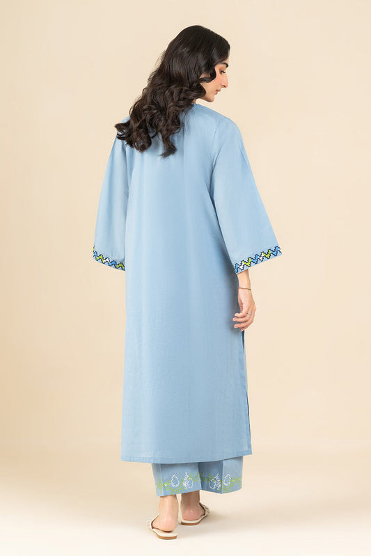 2 PIECE EMBROIDERED DOBBY SUIT (PRET)