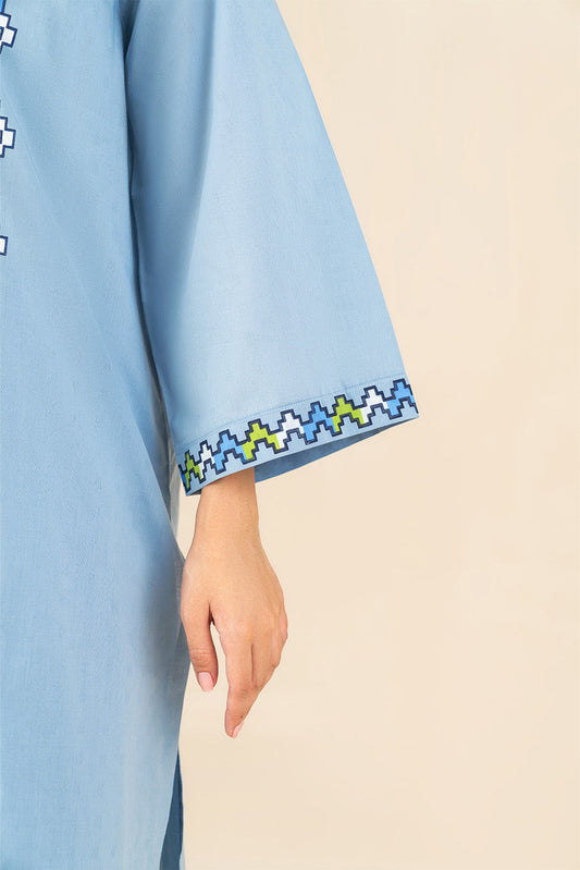 2 PIECE EMBROIDERED DOBBY SUIT (PRET)