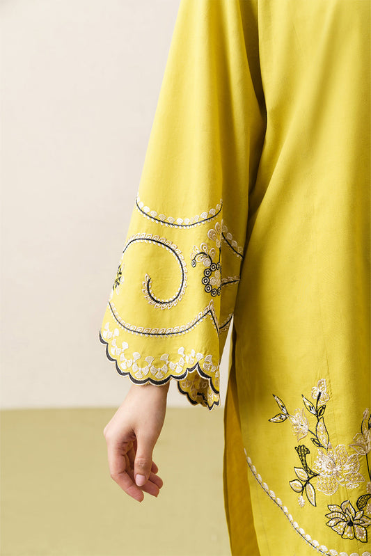 2 PIECE EMBROIDERED DOBBY SUIT (PRET)