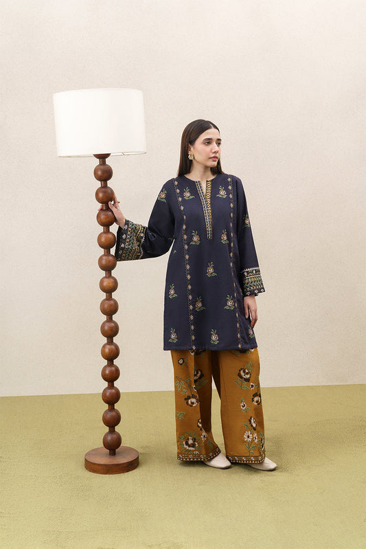2 PIECE EMBROIDERED SLUB KHADDAR SUIT (PRET)