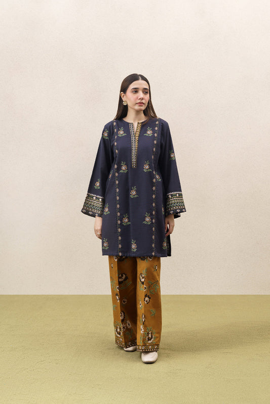 2 PIECE EMBROIDERED SLUB KHADDAR SUIT (PRET)