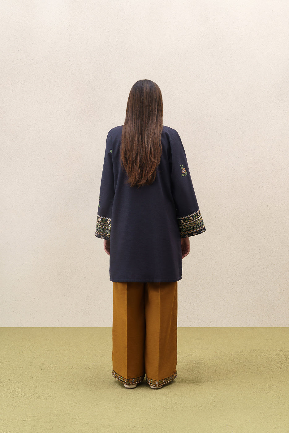 2 PIECE EMBROIDERED SLUB KHADDAR SUIT (PRET)