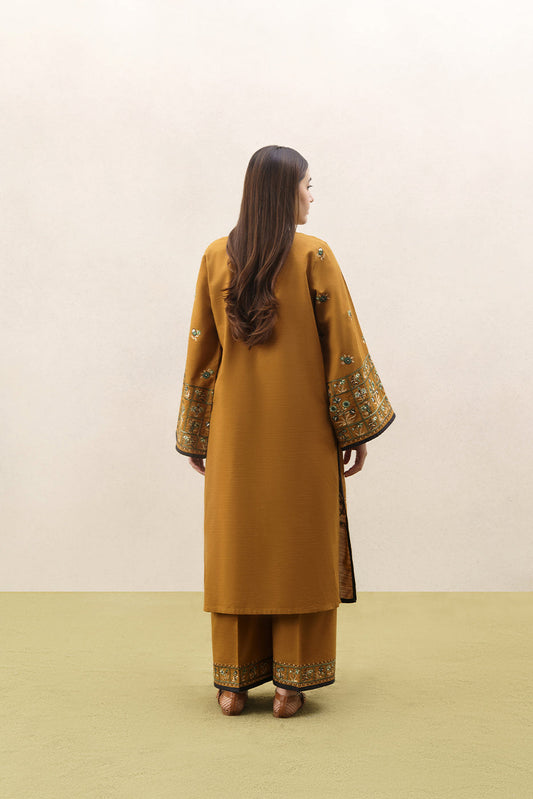 2 PIECE EMBROIDERED SLUB KHADDAR SUIT (PRET)