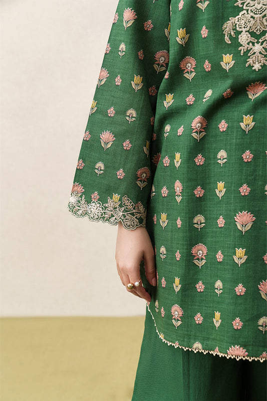 3 PIECE EMBROIDERED KHADDAR SUIT-BASIL MEADOW (UNSTITCHED)