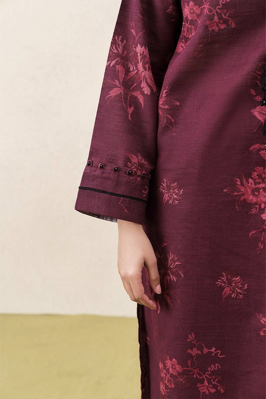 3 PIECE PRINTED SLUB KHADDAR SUIT-MONO VERDANT (UNSTITCHED)