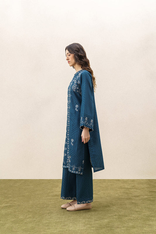 2 PIECE EMBROIDERED SELF JACQUARD SUIT-EARTH ENCHANT (UNSTITCHED)
