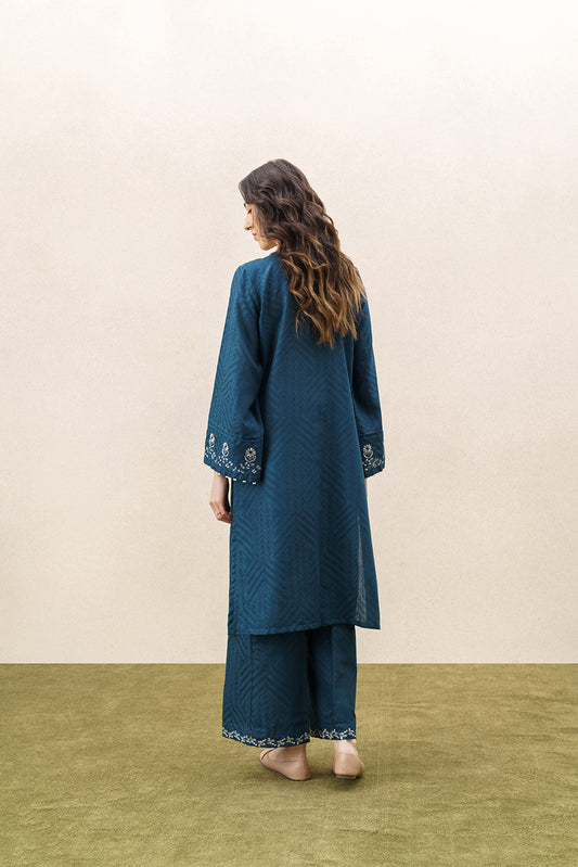 2 PIECE EMBROIDERED SELF JACQUARD SUIT-EARTH ENCHANT (UNSTITCHED)