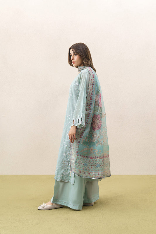 3 PIECE EMBROIDERED YARN DYED JACQUARD SUIT-FLORAL SYMPHONY (UNSTITCHED)