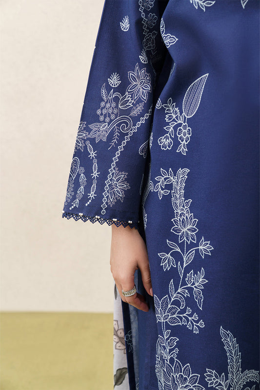 3 PIECE PRINTED KHADDAR SUIT-BLUE REVERIE (UNSTITCHED)