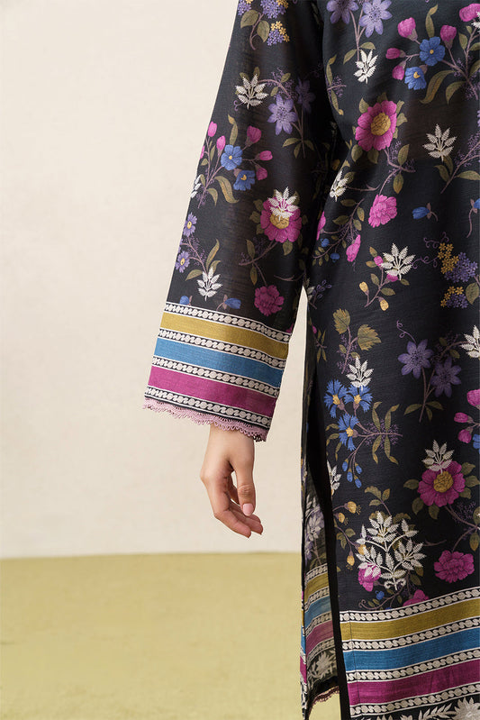 3 PIECE PRINTED SLUB KHADDAR SUIT-RAVEN BLOOM (UNSTITCHED)
