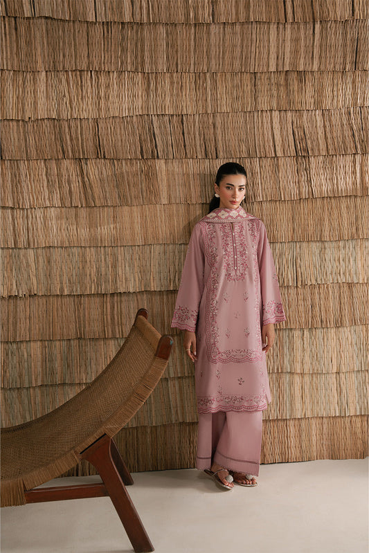 3 PIECE EMBROIDERED LAWN SUIT-PINK ALLURE (UNSTITCHED)