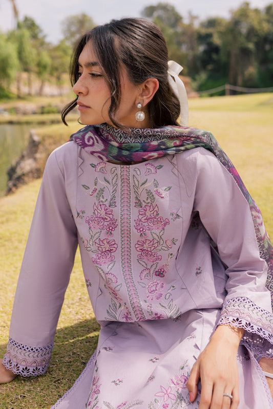 3 PIECE EMBROIDERED LAWN SUIT-LAVENDER GLARE (UNSTITCHED)