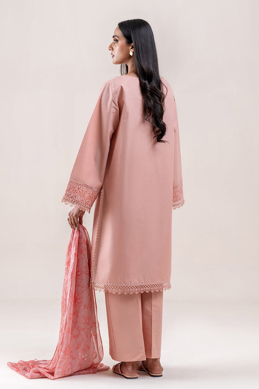 3 PIECE EMBROIDERED LAWN SUIT-SEPIA GLOOM (UNSTITCHED)