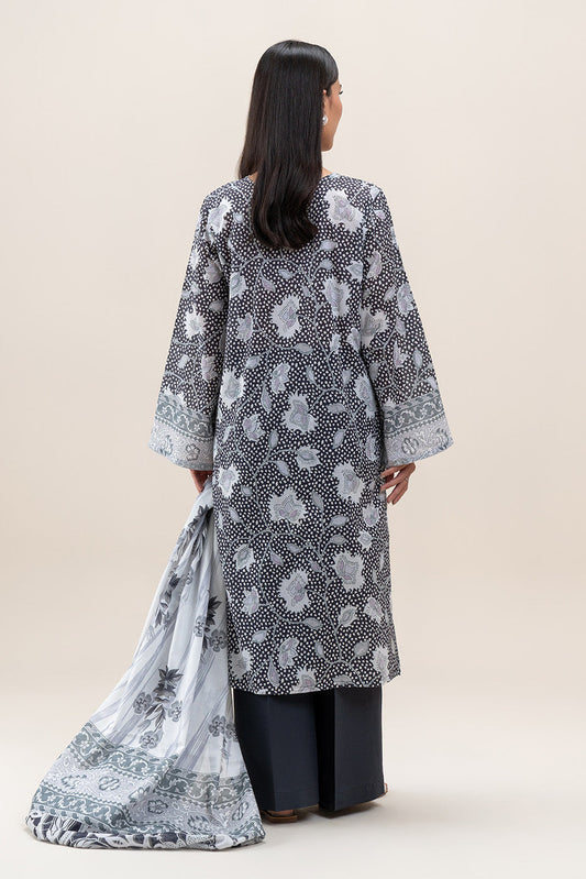 3 PIECE PRINTED LAWN SUIT-DESERT GAZE (UNSTITCHED)