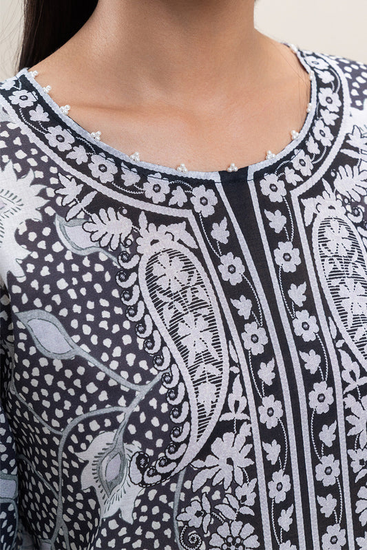 3 PIECE PRINTED LAWN SUIT-DESERT GAZE (UNSTITCHED)