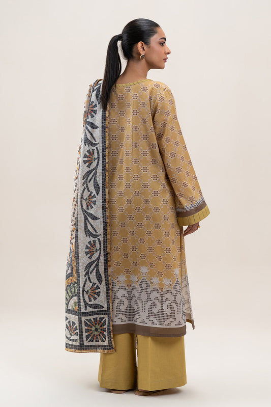 3 PIECE PRINTED LAWN SUIT-SUNMER MUSE (UNSTITCHED)